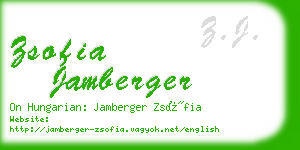 zsofia jamberger business card